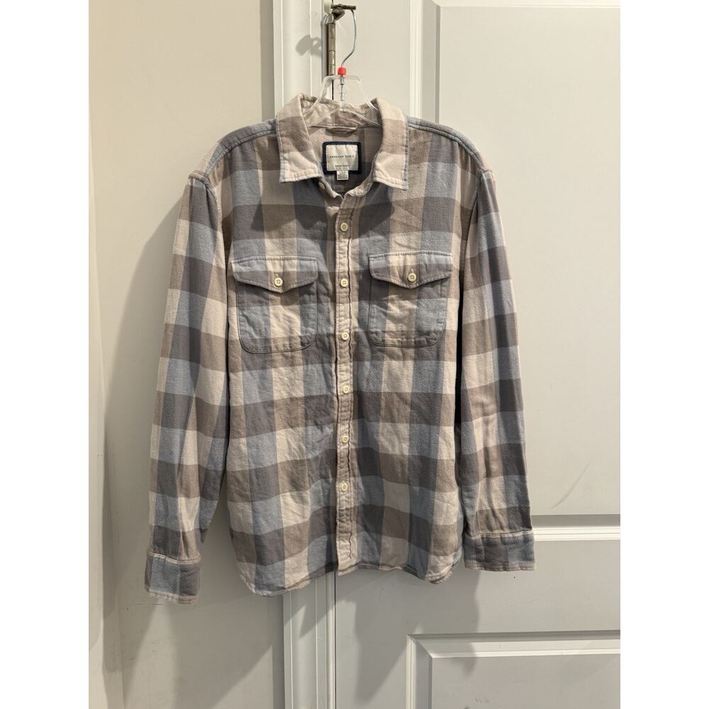American Eagle Women's Button-Up Shirt Size Large Long Sleeve